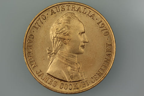 AUSTRALIA VICTORIA STATE BANK JAMES COOK BI-CENTENARY 1970 MEDAL