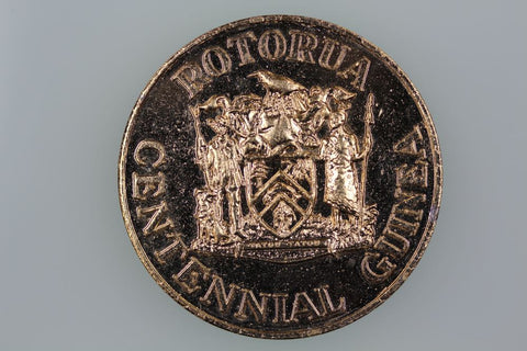 MP1980/2 ROTORUA CENTENARY SOUVENIR GUINEA MEDAL BRASS