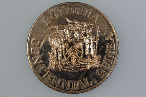 MP1980/2 ROTORUA CENTENARY SOUVENIR GUINEA MEDAL BRASS