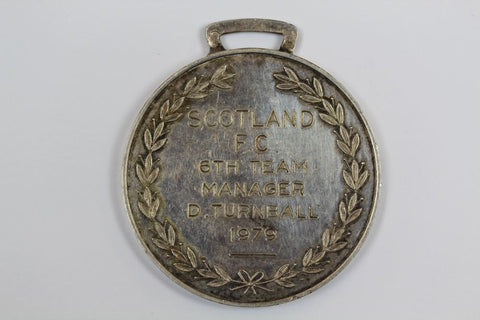 SCOTLAND FOOTBALL CLUB 6TH TEAM MANAGER D.TURNBALL 1979 MEDAL