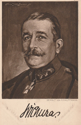 MILITARY WWI GERMAN GENERAL? ARTIST VON H KAUFFMAN POSTCARD