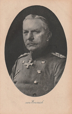 MILITARY WWI GERMAN GENERAL VON EMMICH POSTCARD