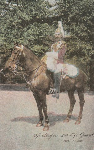 MILITARY BRITISH SERGEANT MAJOR 2nd LIFE GUARDS POSTCARD