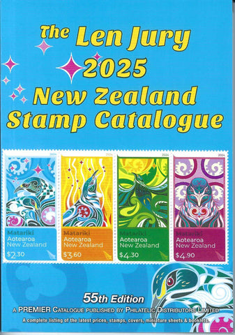 THE LEN JURY 2025 NEW ZEALAND STAMP CATALOGUE 55th EDITION in colour