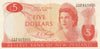 NZ KNIGHT 5 DOLLARS BANKNOTE ND(1975-77) P.165c Almost UNC