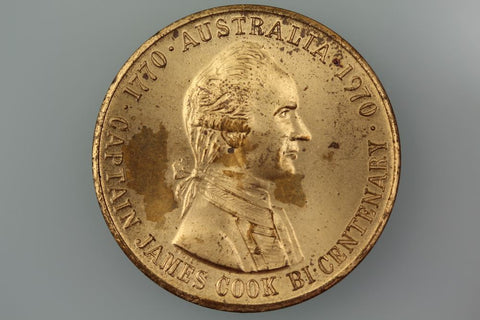 AUSTRALIA VICTORIA STATE BANK JAMES COOK BI-CENTENARY 1970 MEDAL