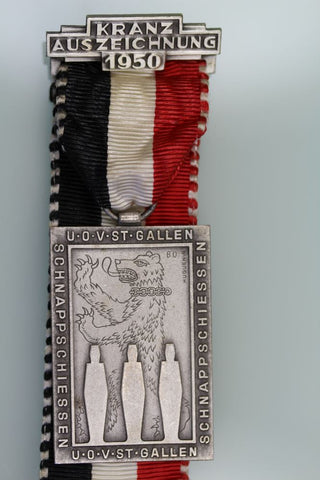 SWITZERLAND 1st PRIZE IN SHOOTING ST. GALLEN 1950 MEDAL