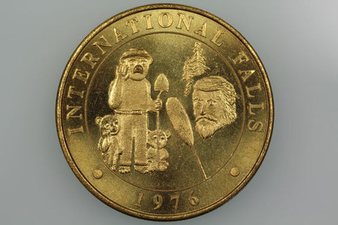 USA 1776-1976 BI-CENTENNIAL INTERNATIONAL FALLS MEDAL #1151