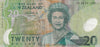 NZ BOLLARD ERROR(?) 20 DOLLARS BANKNOTE ND(2004-08) P.187b FINE