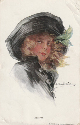 GLAMOUR P BOILEAU ARTIST SIGNED POSTCARD