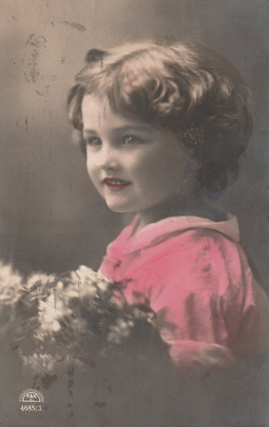 GLAMOUR CHILDREN REAL PHOTO POSTCARD