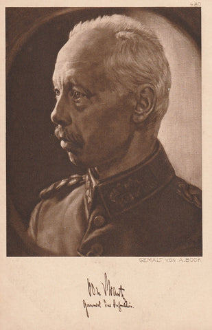 MILITARY WWI GERMAN GENERAL? ARTIST VON A BOCK POSTCARD