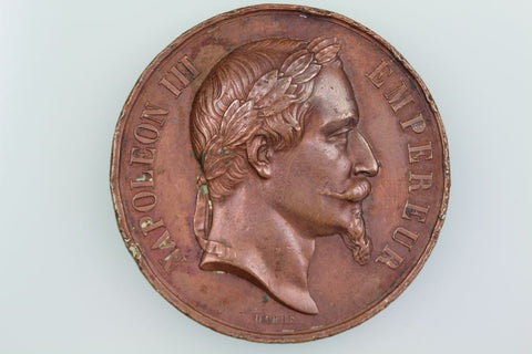 FRANCE 1864 MINISTER AGRICULTURE MEDAL EVREUX BRONZE