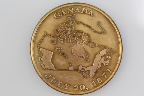 CANADA BRITISH COLUMBIA 1971 CENTENARY OF CONFEDERATION MEDAL