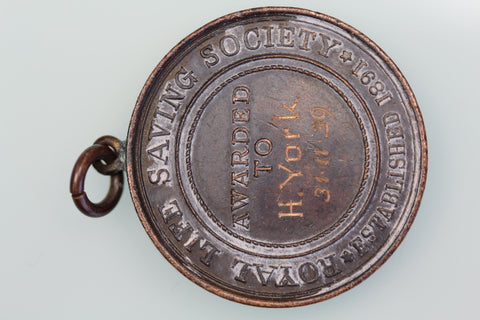 GB 1939 ROYAL LIFE SAVERS SOCIETY 1891 MEDAL AWARDED 1939