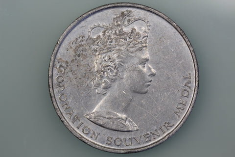 GB 1953 NATIONAL PLAYING FIELDS QUEEN ELIZABETH II CORONATION MEDAL