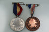 GB BEDFORDSHIRE EDUCATION COMMITTEE PAIR OF MEDALS CASED AWARDED